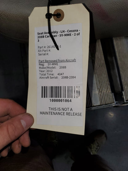 Seat Assembly - LH - Cessna - 208B Caravan - 5Y-MME - 2 of 3