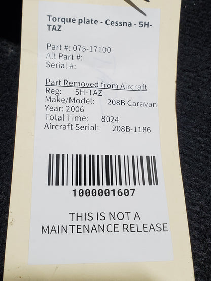 Torque plate - Cessna - 5H-TAZ