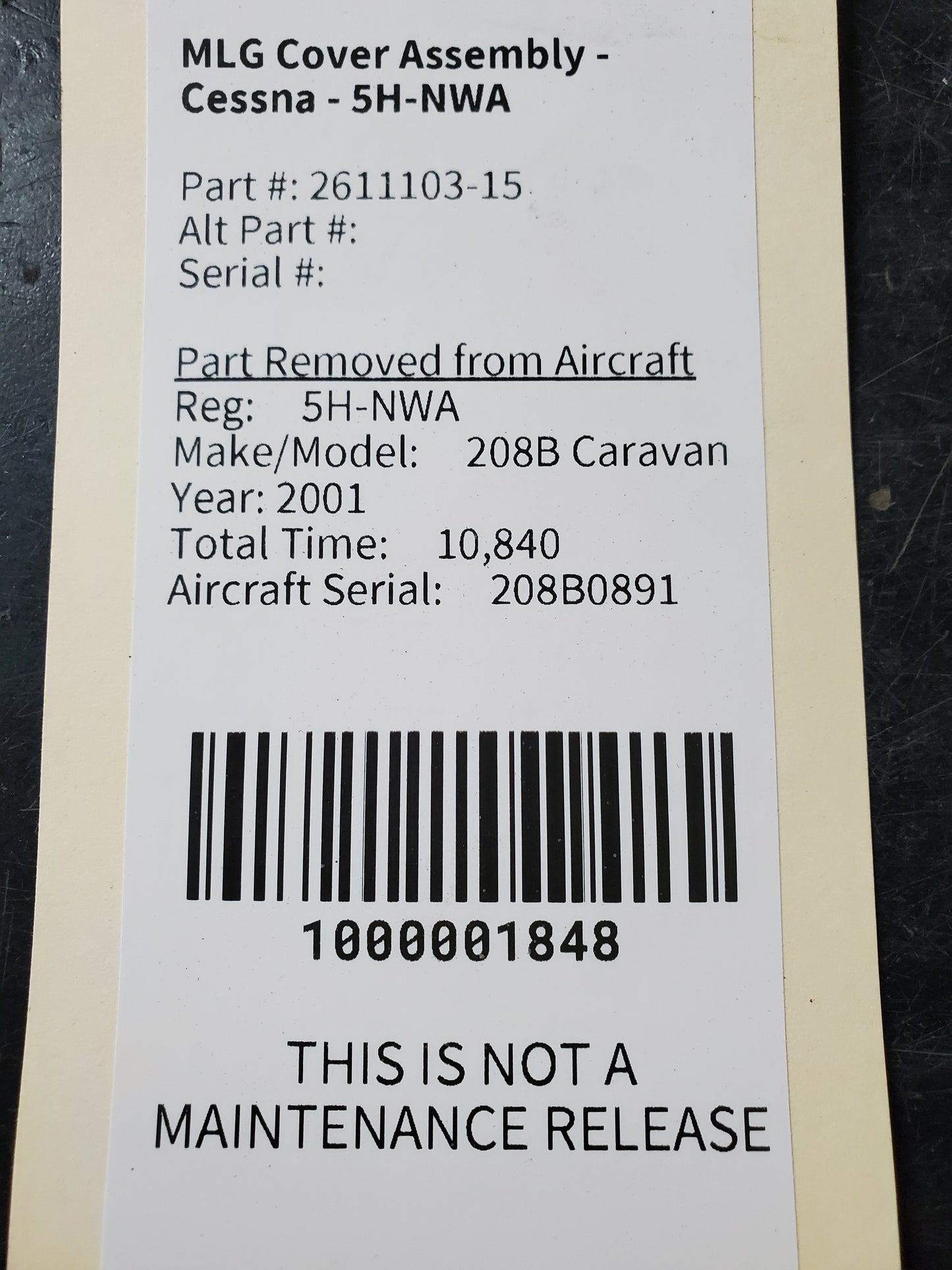 MLG Cover Assembly - Cessna - 5H-NWA