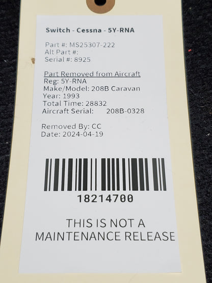 Switch - Cessna - 5Y-RNA