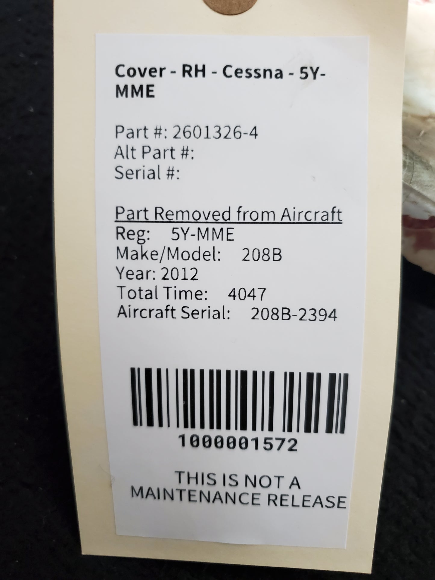 Main Gear Strut Cover - RH (Cargo Pod) - Cessna - 5Y-MME