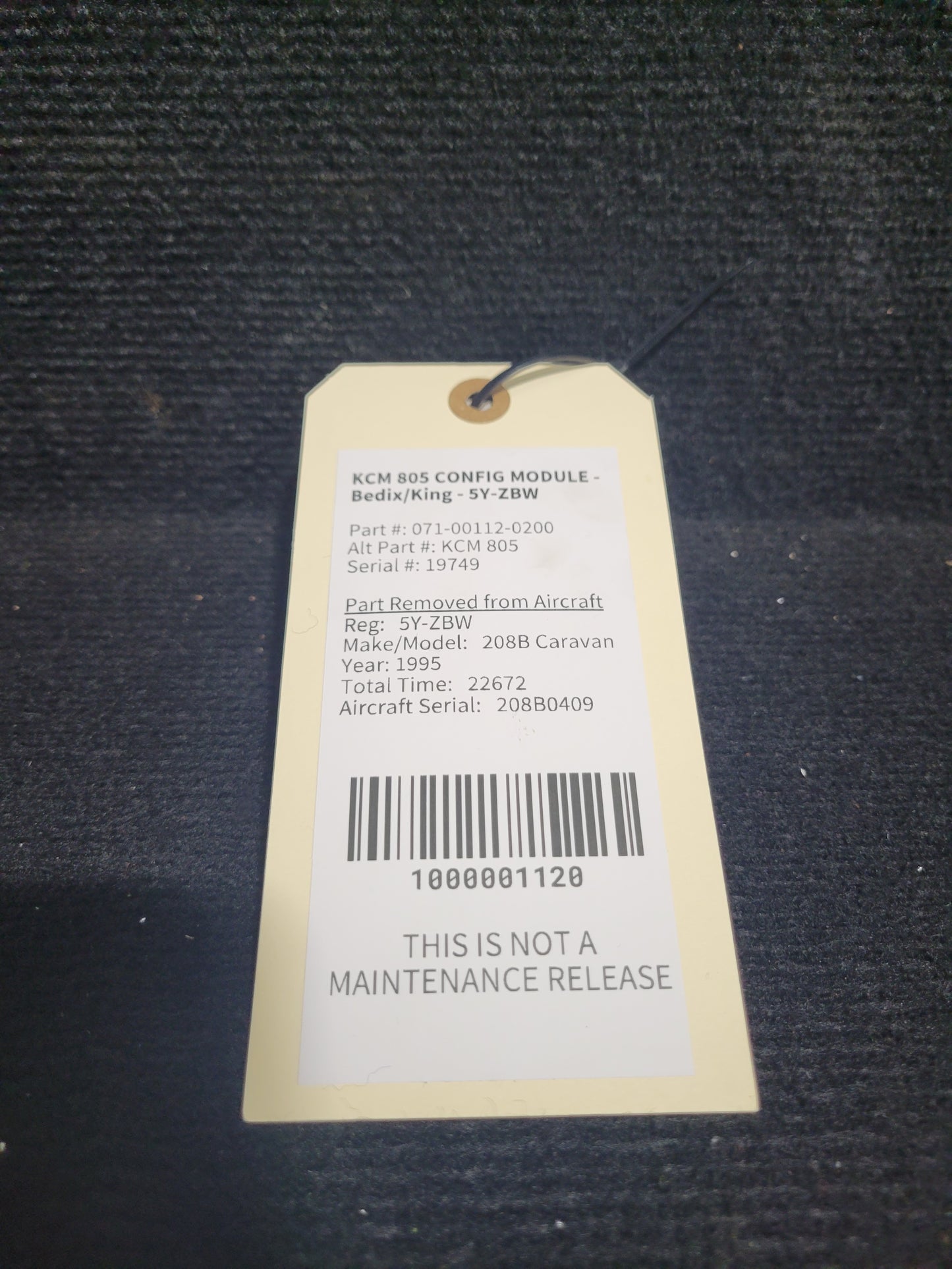 KCM 805 CONFIG MODULE - Bedix/King - 5Y-ZBW