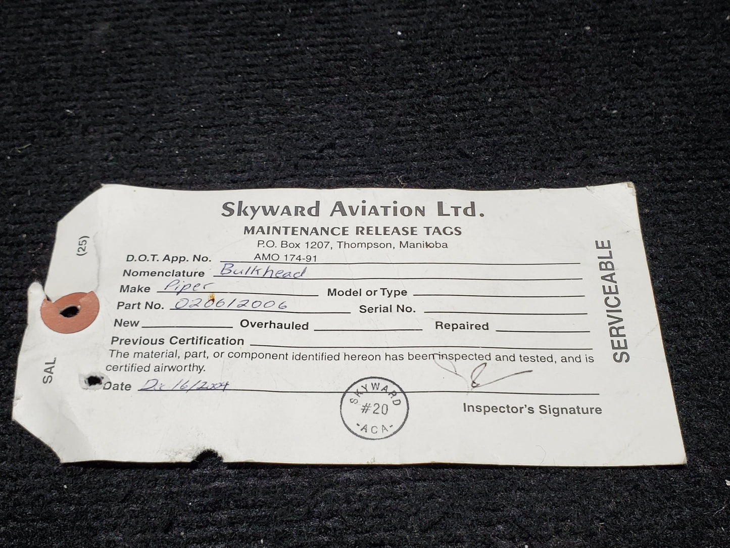 Tailcone Bulkhead Assy Sta. 230.187 - MISC