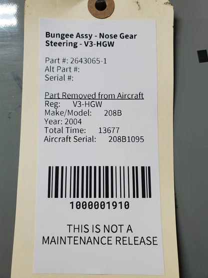 Bungee Assy - Nose Gear Steering - Cessna - V3-HGW