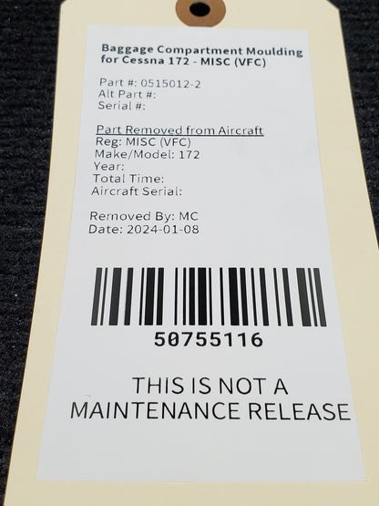 Baggage Compartment Moulding for Cessna 172 - MISC (VFC)