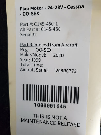 Flap Motor - 24-28V - Cessna - OO-SEX