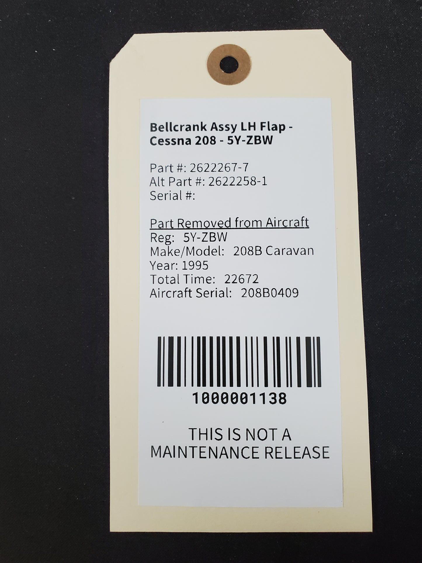 Bellcrank Assy LH Flap - Cessna 208 - 5Y-ZBW