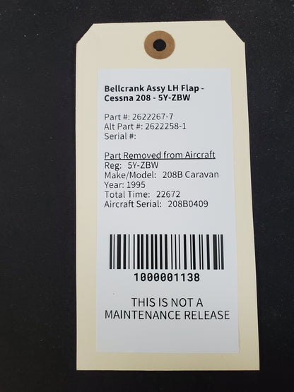 Bellcrank Assy LH Flap - Cessna 208 - 5Y-ZBW