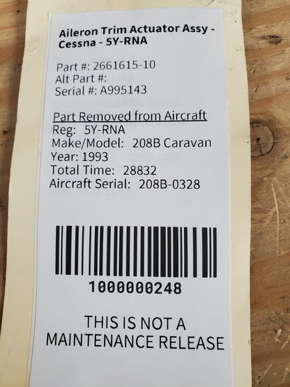 Aileron Trim Actuator Assy - Cessna - 5Y-RNA