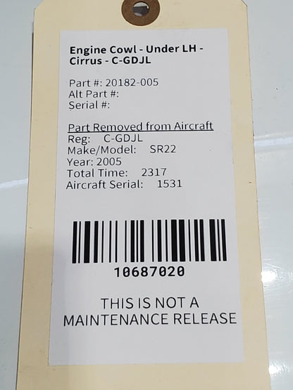Engine Cowl - Lower LH - Cirrus - C-GDJL