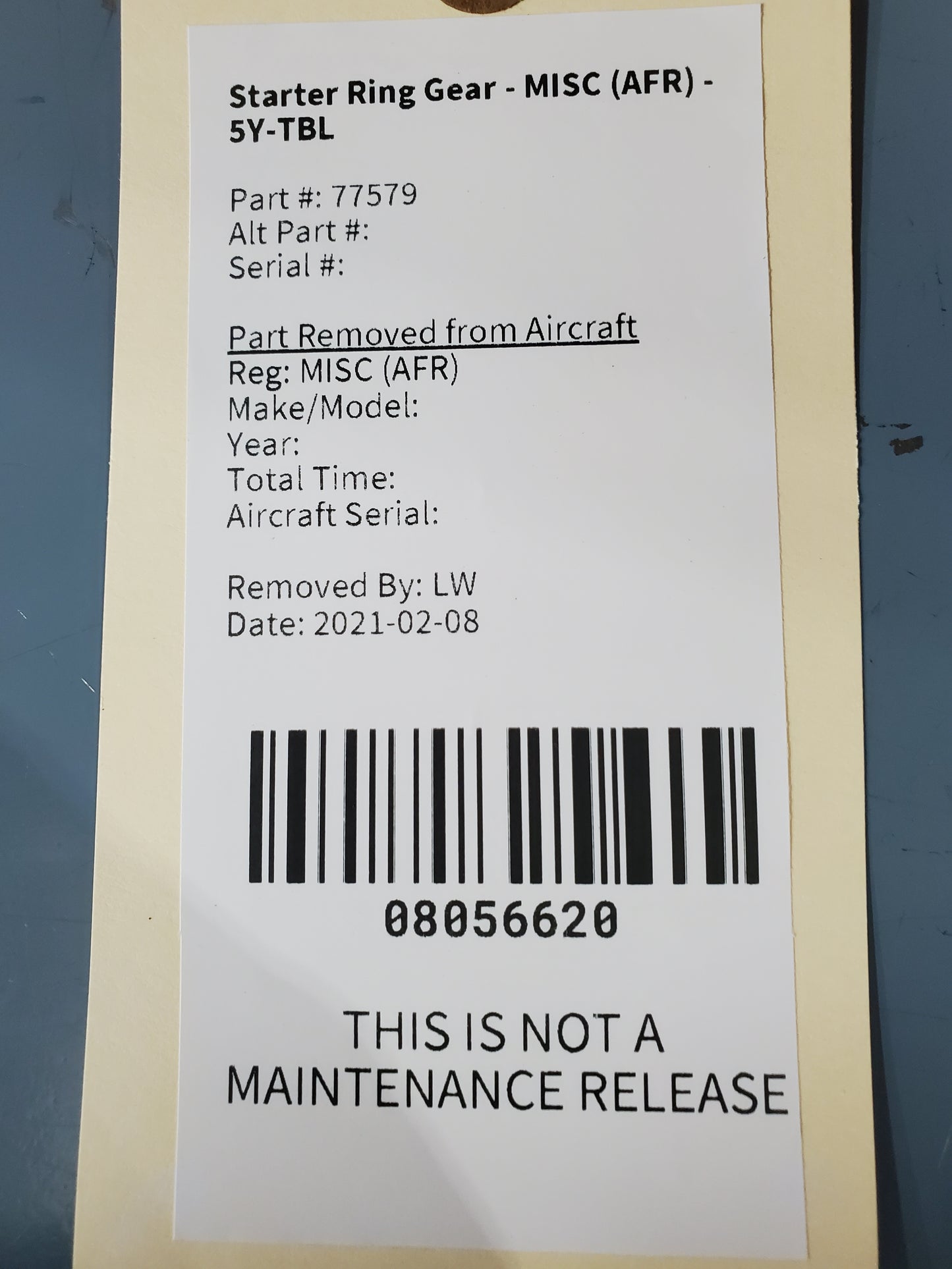 Starter Ring Gear - MISC (AFR) - 5Y-TBL