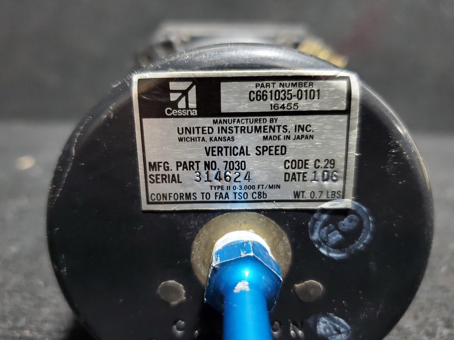 Vertical Speed Indicator - United Instruments - 5H-TAZ