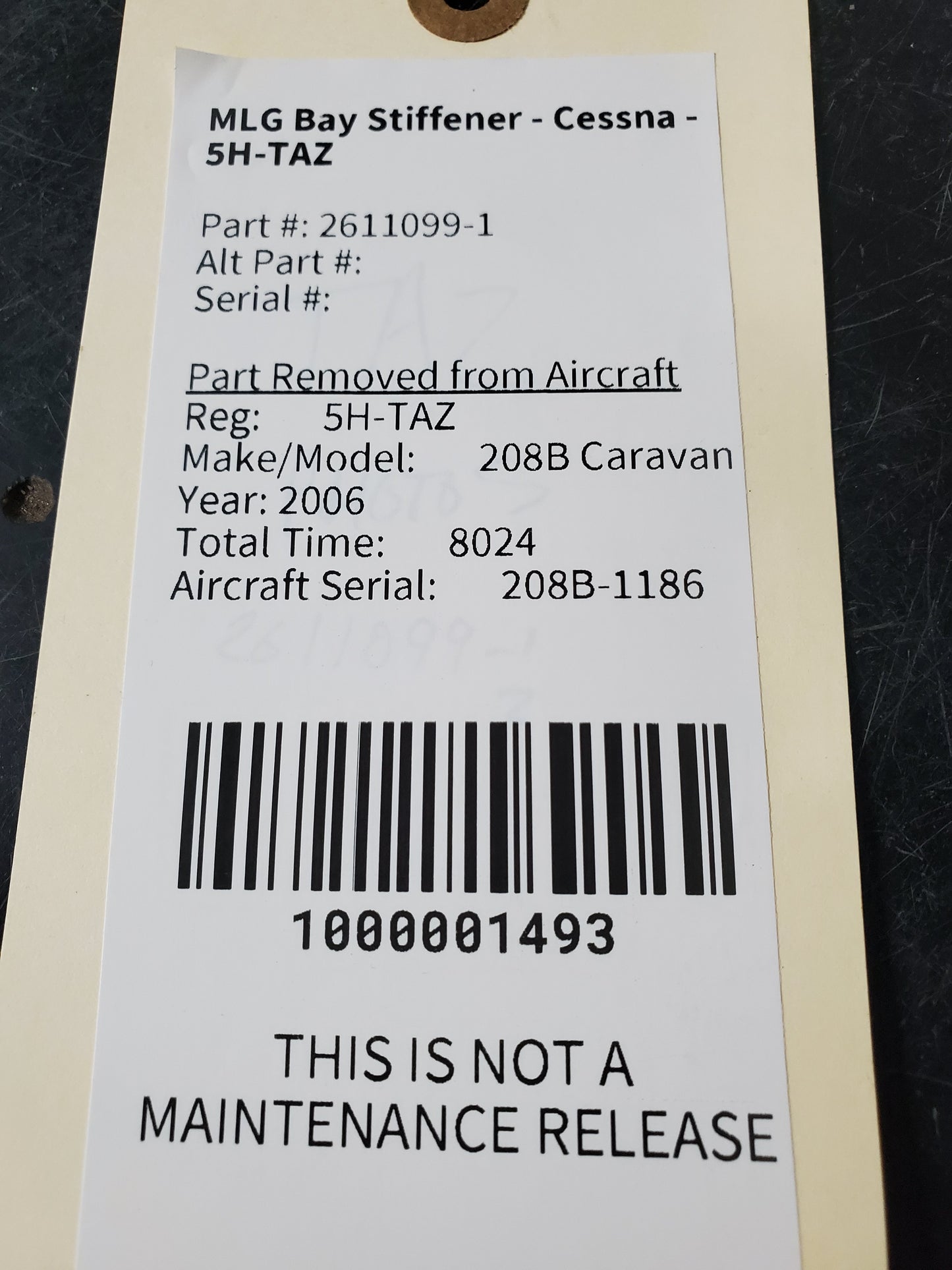 MLG Bay Stiffener - Cessna - 5H-TAZ