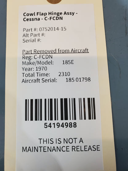 Cowl Flap Hinge Assy - Cessna - C-FCDN