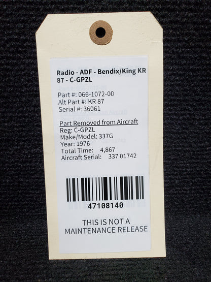 Radio - ADF - Bendix/King KR 87 - C-GPZL
