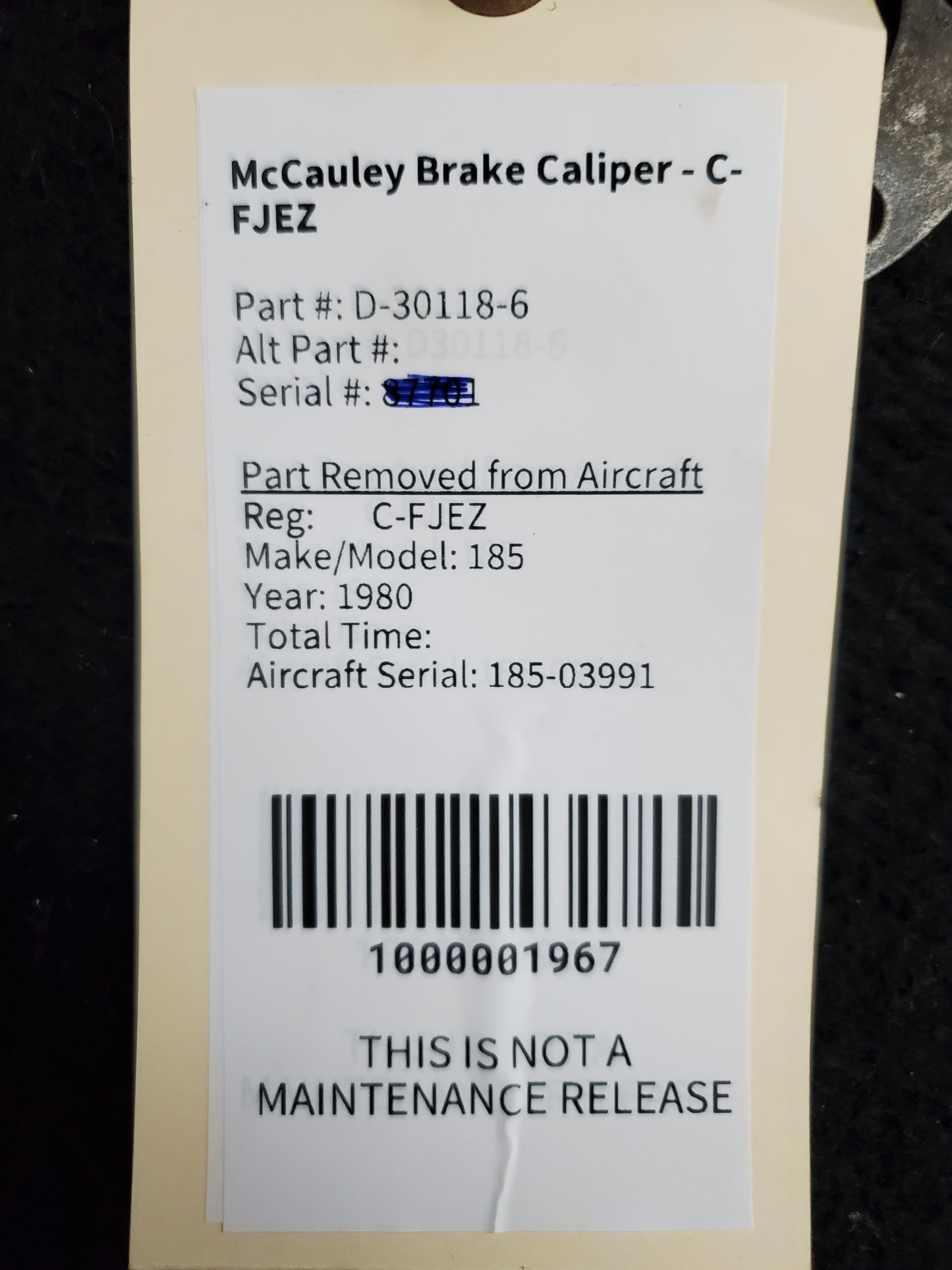 McCauley Brake Caliper - C-FJEZ