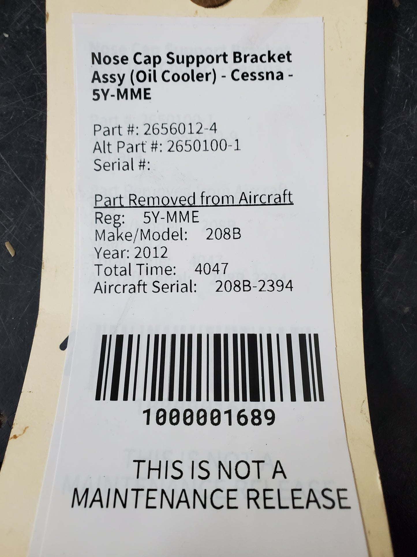 Nose Cap Support Bracket Assy (Oil Cooler) - Cessna - 5Y-MME
