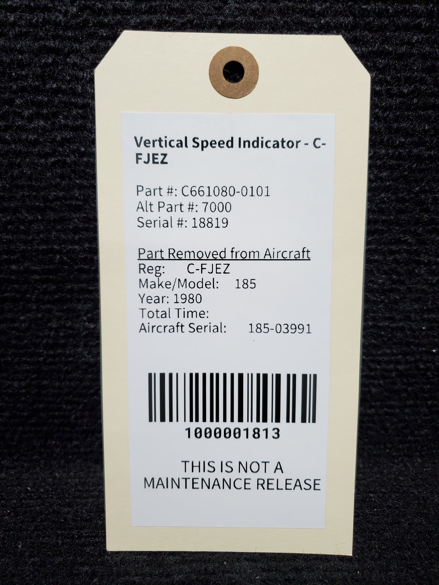 Vertical Speed Indicator - C-FJEZ