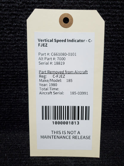 Vertical Speed Indicator - C-FJEZ