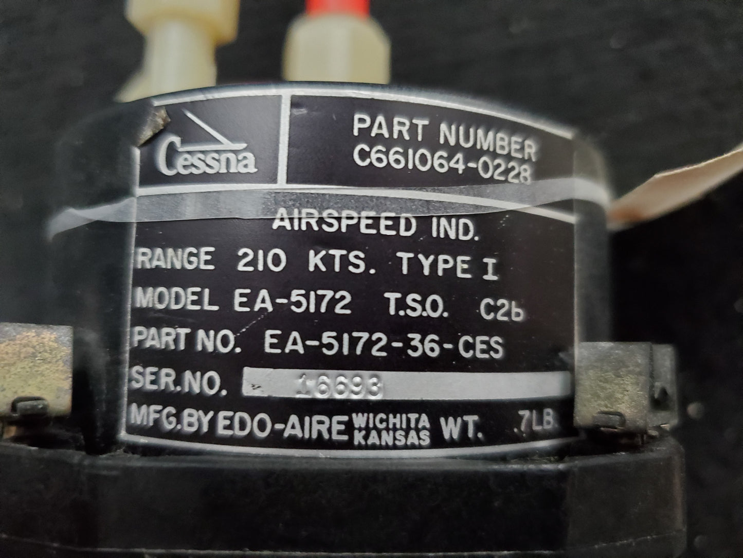 Airspeed Indicator - Edo-Aire - 210 Knots - C-FJEZ