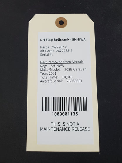 RH Flap Bellcrank - 5H-NWA