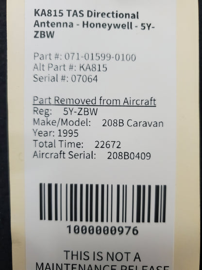 KA815 TAS Directional Antenna - Honeywell - 5Y-ZBW