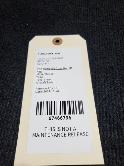 NLG FORK PLUG - MISC