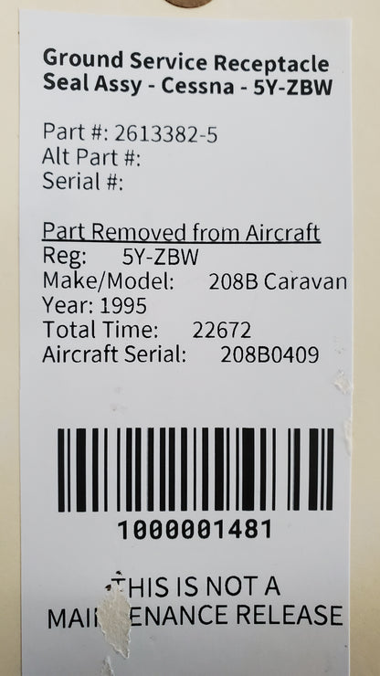Ground Service Receptacle Seal Assy - Cessna - 5Y-ZBW