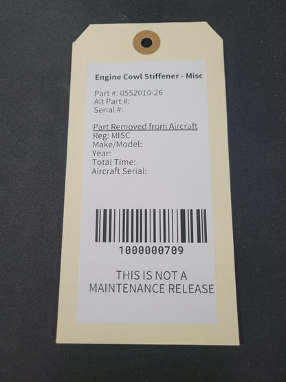 Engine Cowl Stiffener - Misc