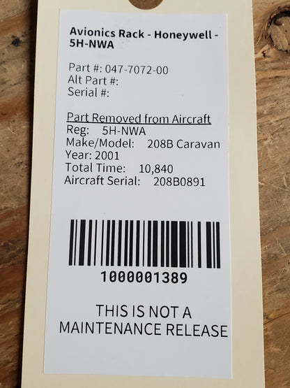 Avionics Rack - Honeywell - 5H-NWA