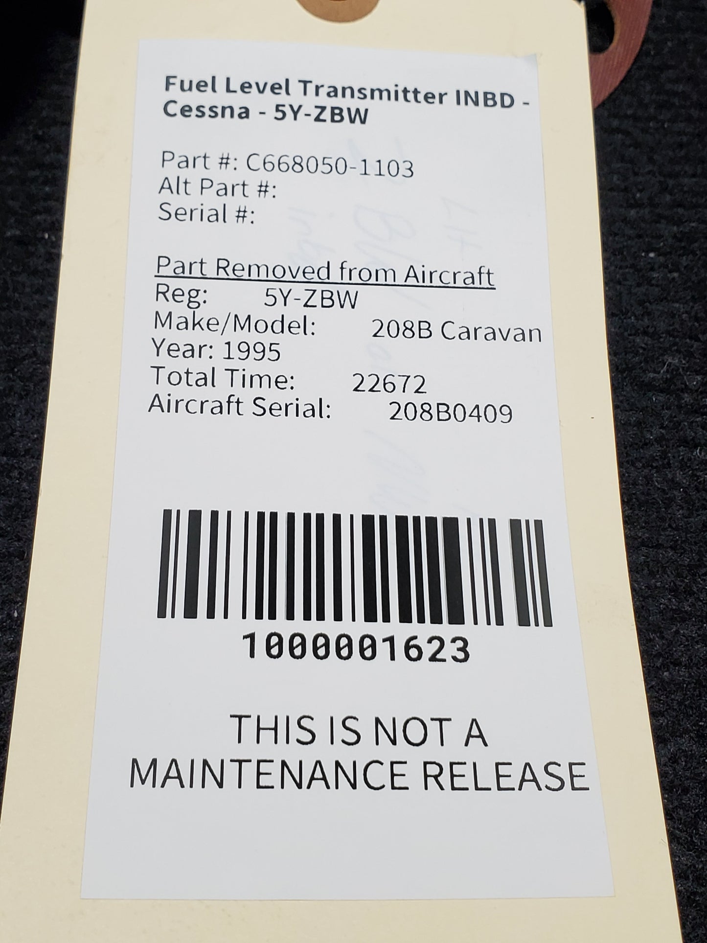Fuel Level Transmitter INBD - Cessna - 5Y-ZBW