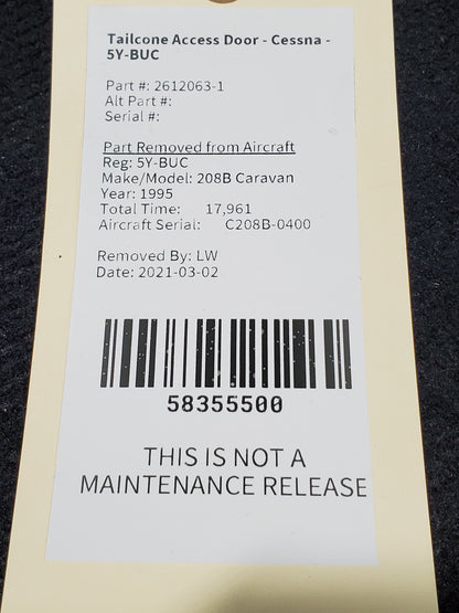 Tailcone Access Door - Cessna - 5Y-BUC