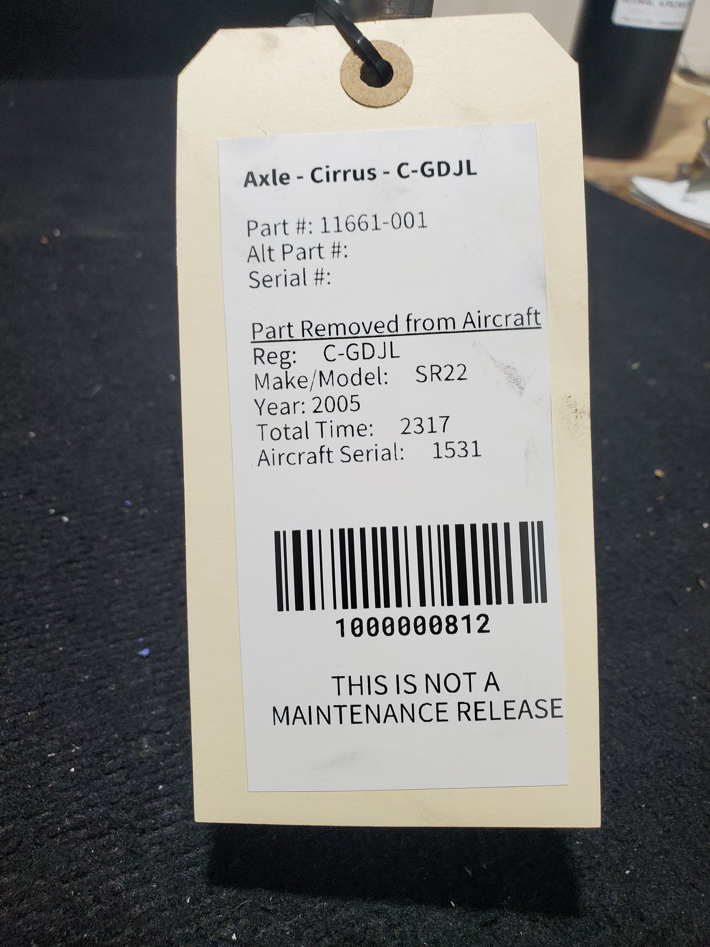 Axle - Cirrus - C-GDJL