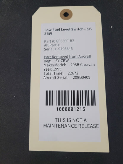 Low Fuel Level Switch - Aerospace Control Products - 5Y-ZBW