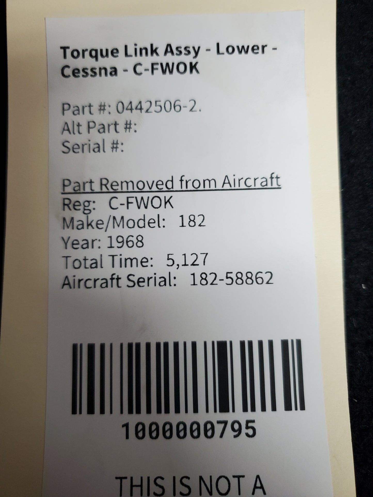 Torque Link Assy - Lower - Cessna - C-FWOK