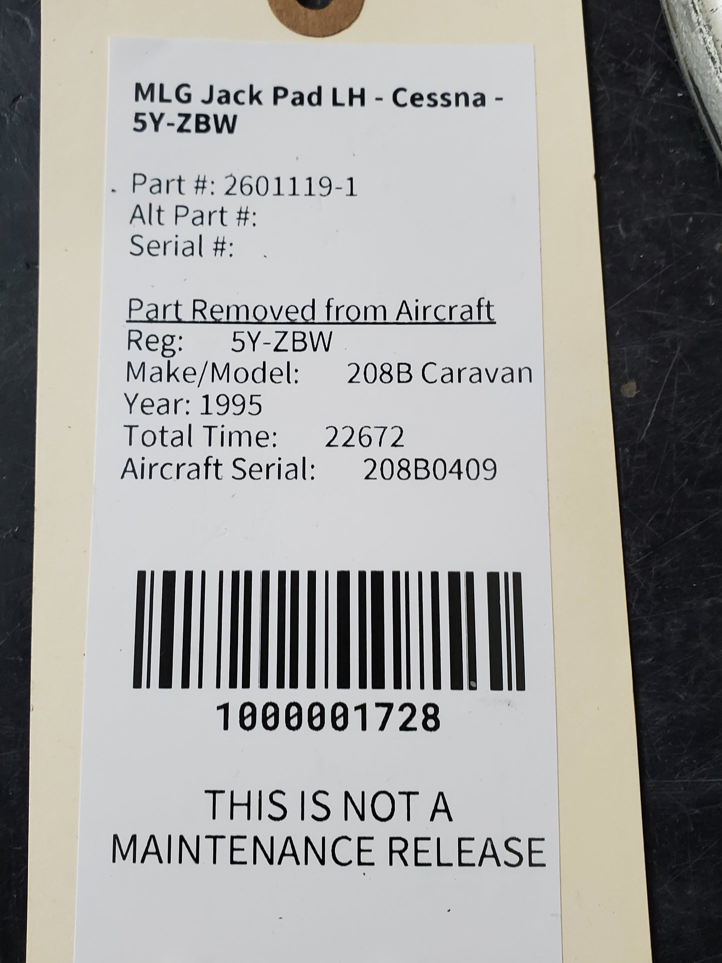 MLG Jack Pad LH - Cessna - 5Y-ZBW