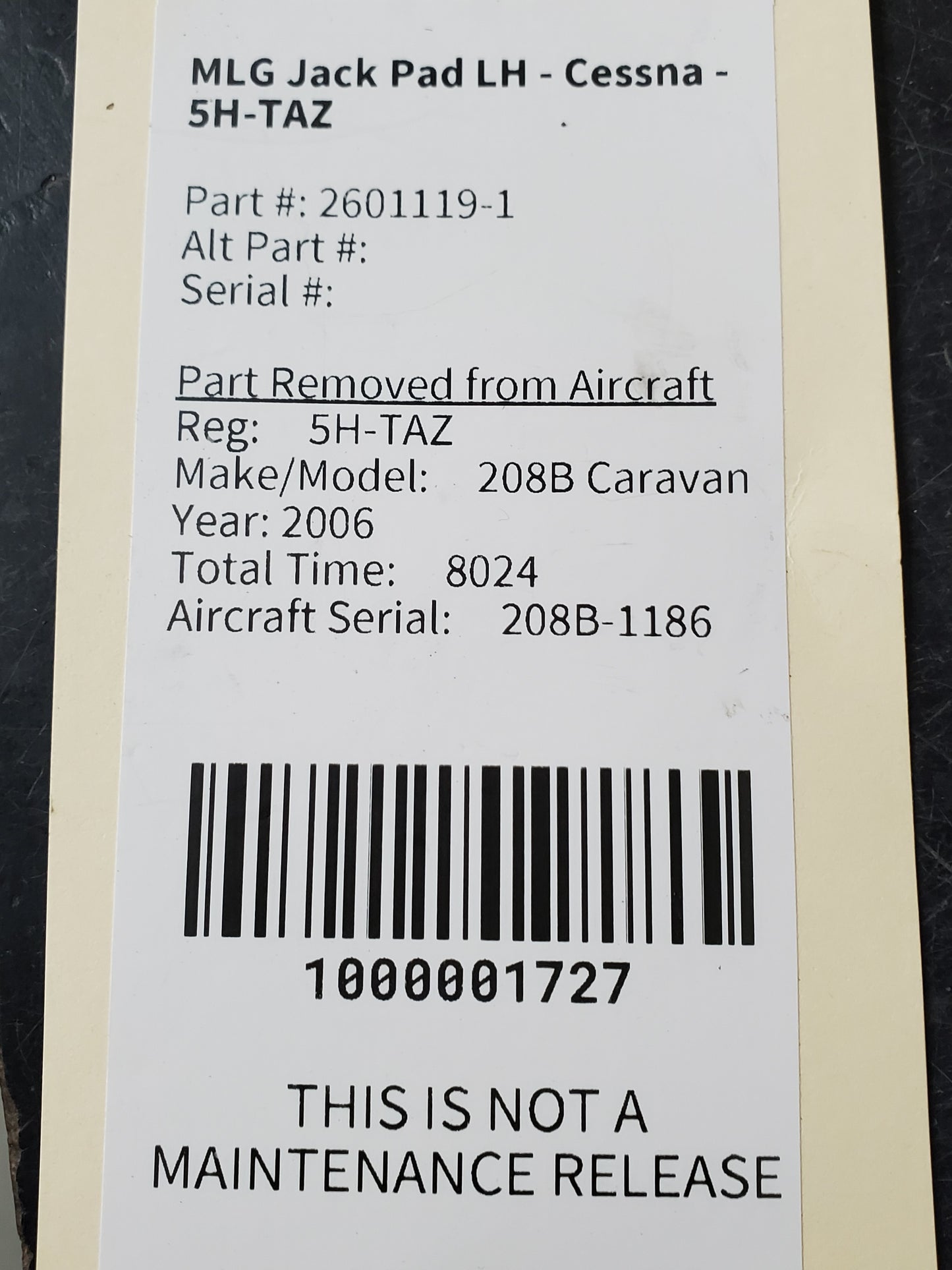 MLG Jack Pad LH - Cessna - 5H-TAZ
