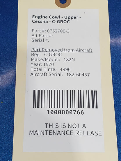 Engine Cowl - Upper - Cessna - C-GROC