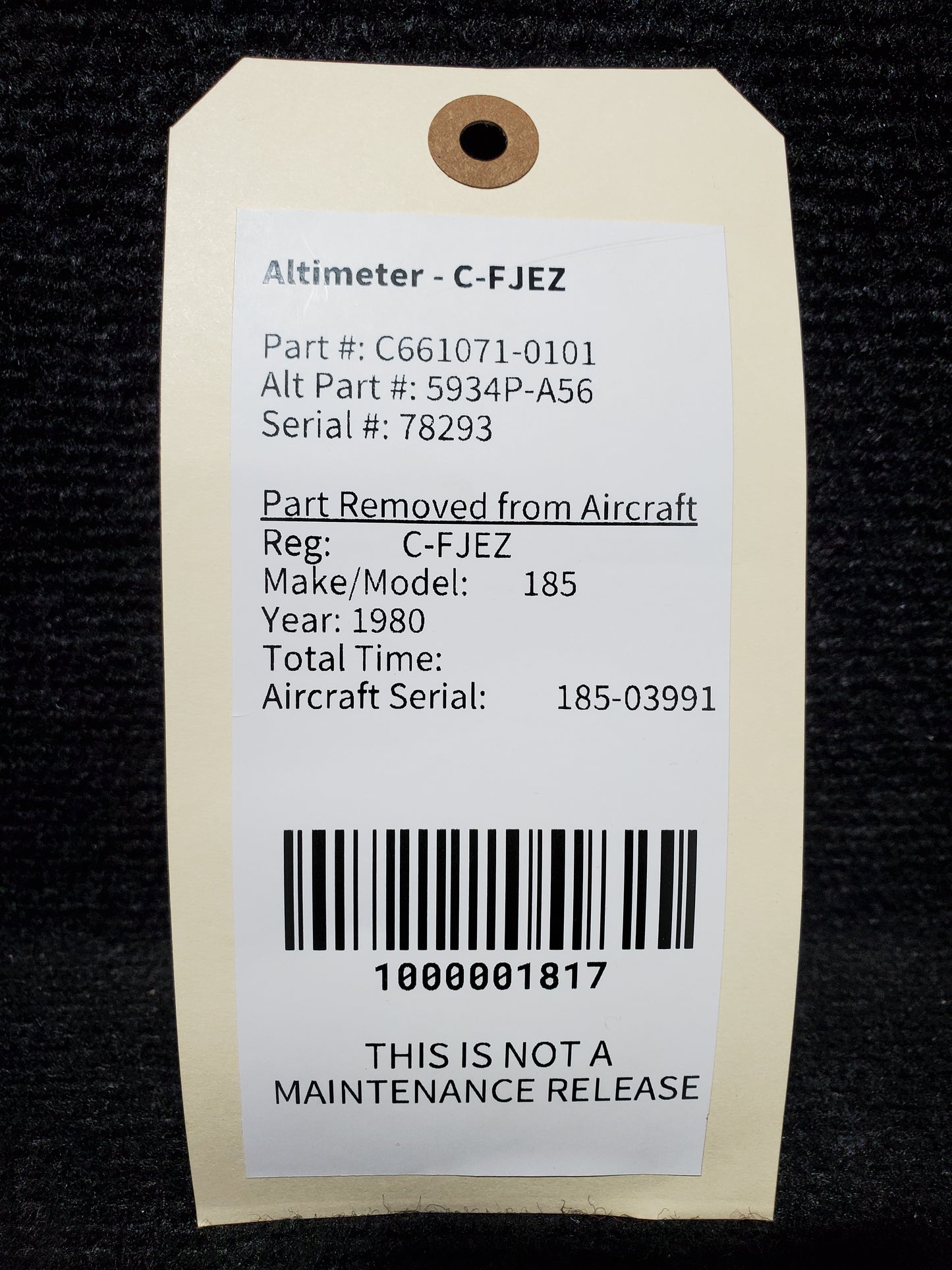 Altimeter - C-FJEZ