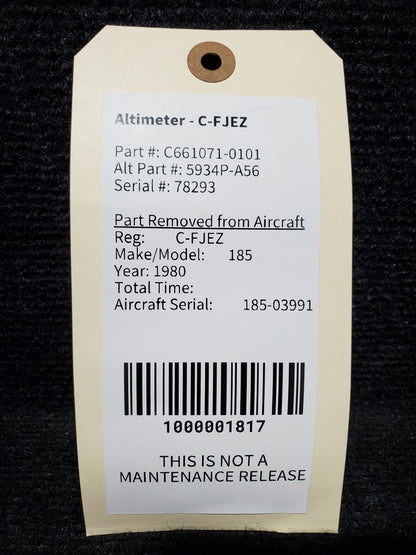 Altimeter - C-FJEZ