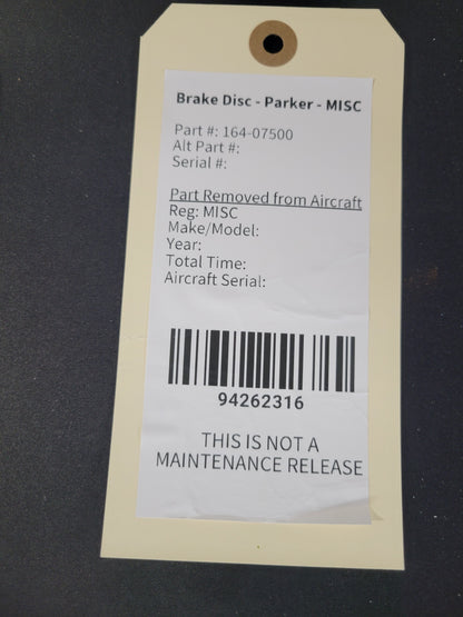 Brake Disc - Parker - MISC