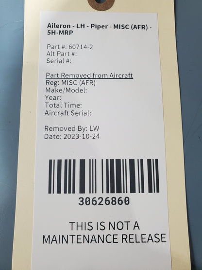 Aileron - LH - Piper - MISC (AFR) - 5H-MRP