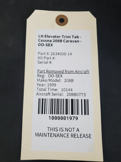 LH Elevator Trim Tab - Cessna 208B Caravan - OO-SEX