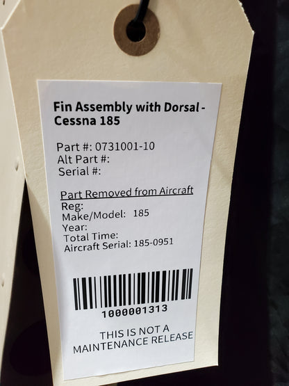 Fin Assembly with Dorsal - Cessna 185 - 735