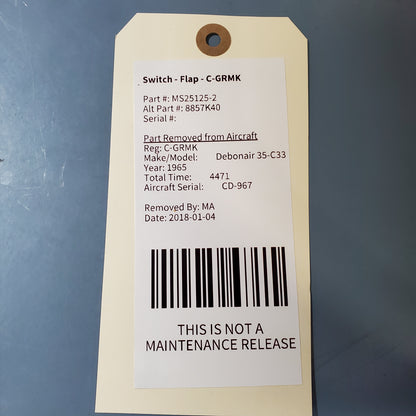 Switch - Flap - C-GRMK