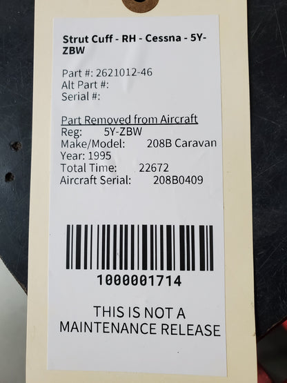 Strut Cuff - RH - Cessna - 5Y-ZBW