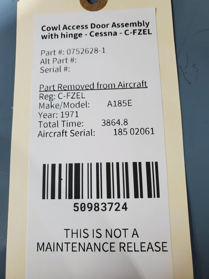Cowl Access Door Assembly with hinge - Cessna - C-FZEL