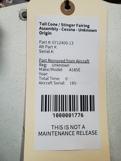 Tail Cone / Stinger Fairing Assembly - Cessna - Unknown Origin