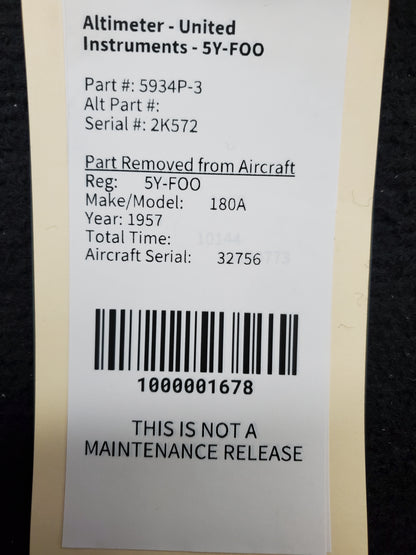 Altimeter - United Instruments - 5Y-FOO