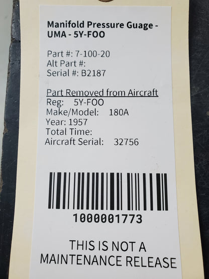 Manifold Pressure Guage - UMA - 5Y-FOO